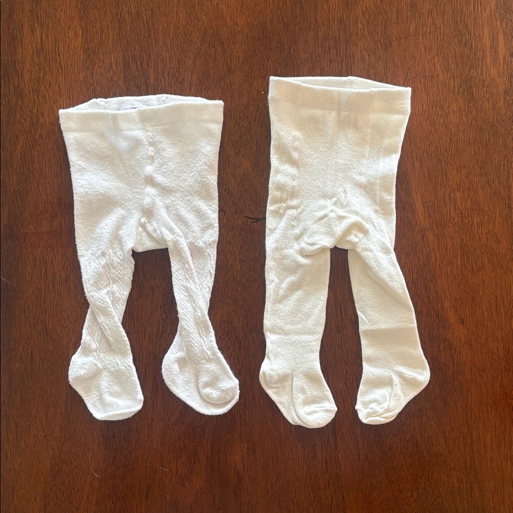 Pair of 0-6 Month Infant Girl Tights - Carters